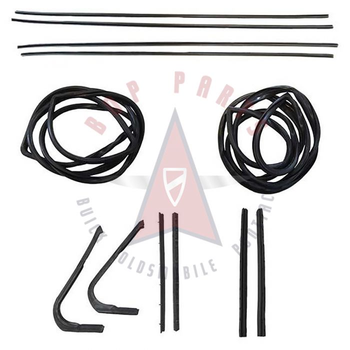 1961 1962 Buick, Oldsmobile, And Pontiac (See Details) 4-Door Hardtop Glass Rubber Weatherstrip Kit (10 Pieces)