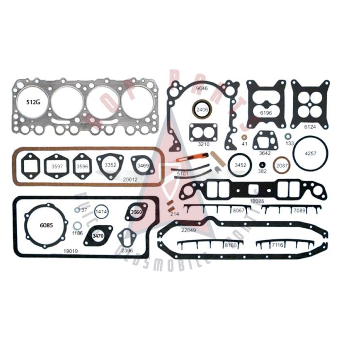 1957 1958 Oldsmobile 371 V8 Complete Engine Gasket Set