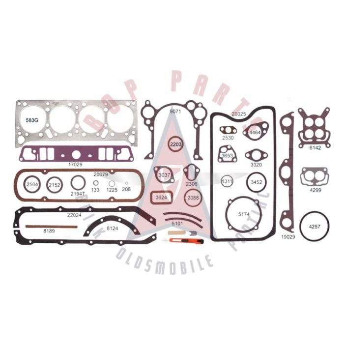 1955 1956 Pontiac 287 V8, 317 V8 Complete Engine Gasket Set