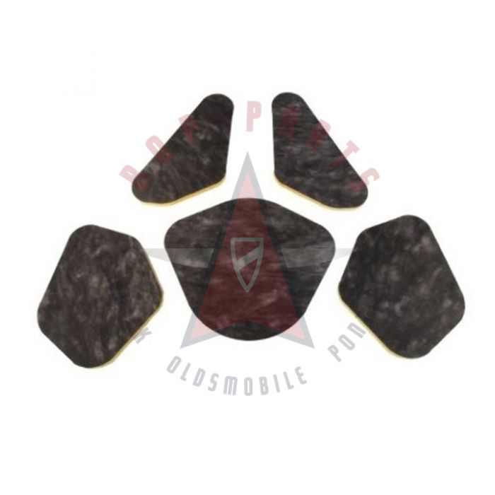 1967 Buick Wildcat and Le Sabre Hood Insulation Black Fiberglass (5 Pieces)