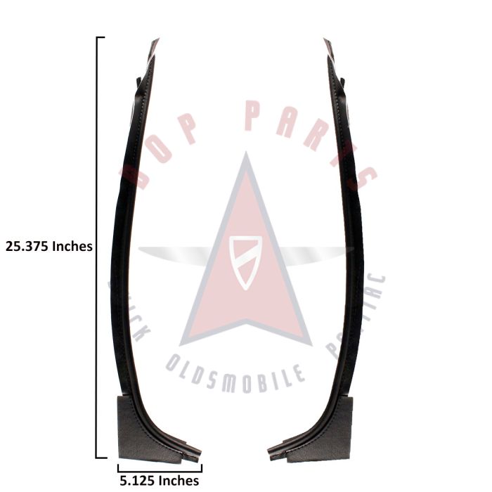 1971 1972 1973 1974 1975 Buick 2-Door (See Details) Bodylock Pillar Windlace Black 1 Pair