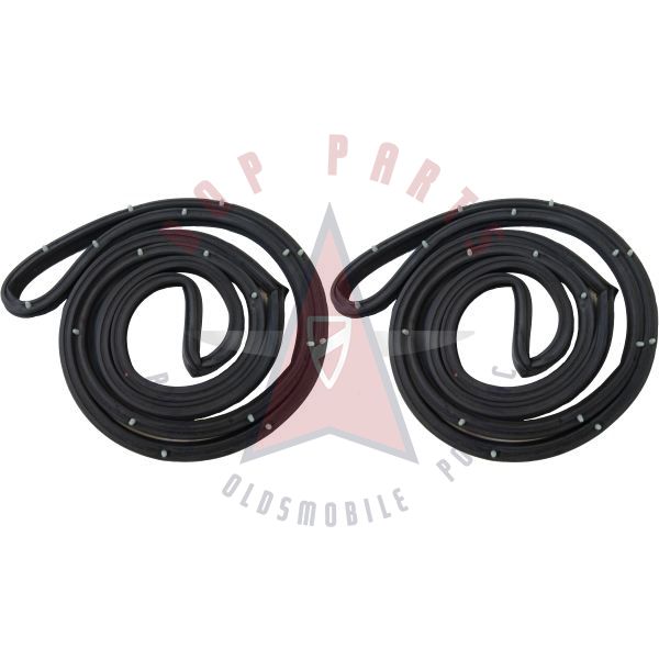 1966 1967 Buick Skylark and Oldsmobile Vista Cruiser 4-Door Wagon Rear Door Rubber Weatherstrips 1 Pair