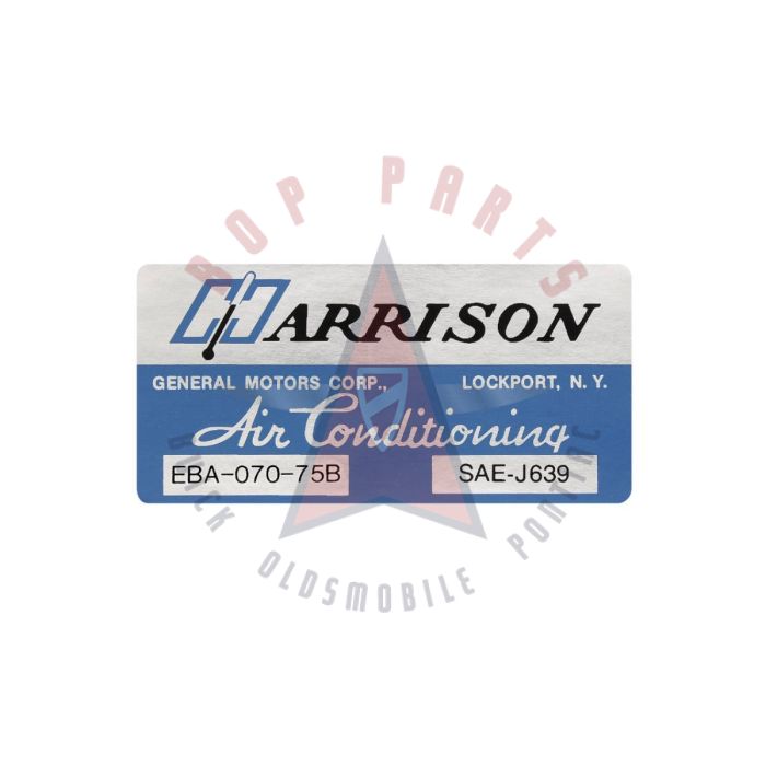 1975 Buick Harrison Air Conditioning (A/C) Evaporator Box Decal