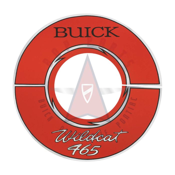 1964 1965 1966 Buick Wildcat 465 Engine Silver Air Cleaner Decal (10-Inches)