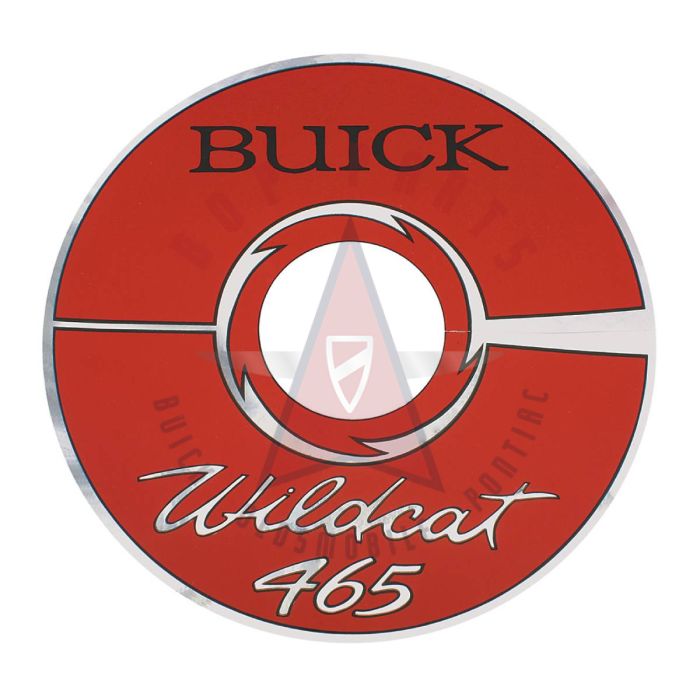 1964 1965 1966 Buick Wildcat 465 Engine Silver Air Cleaner Decal (14-Inches)