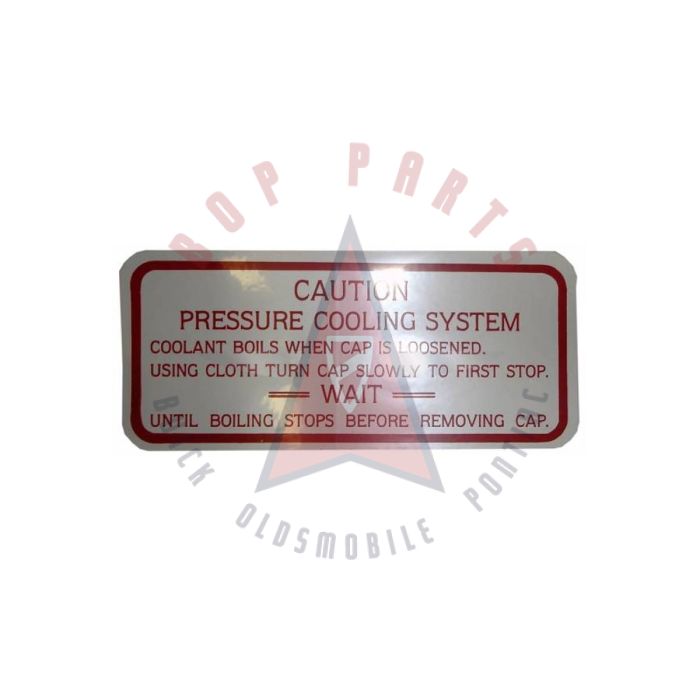 1961 Buick Cooling System Caution Decal