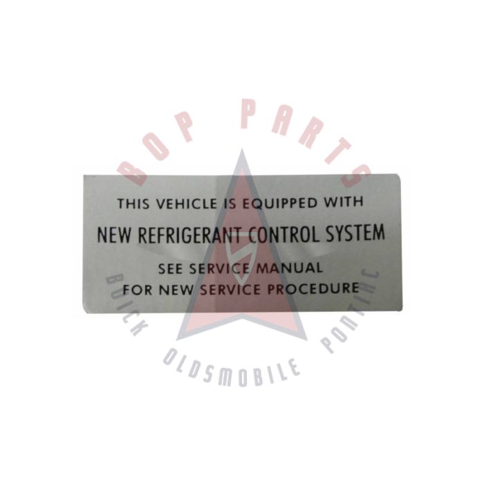 1977 Buick New Refrigerant Control System Decal