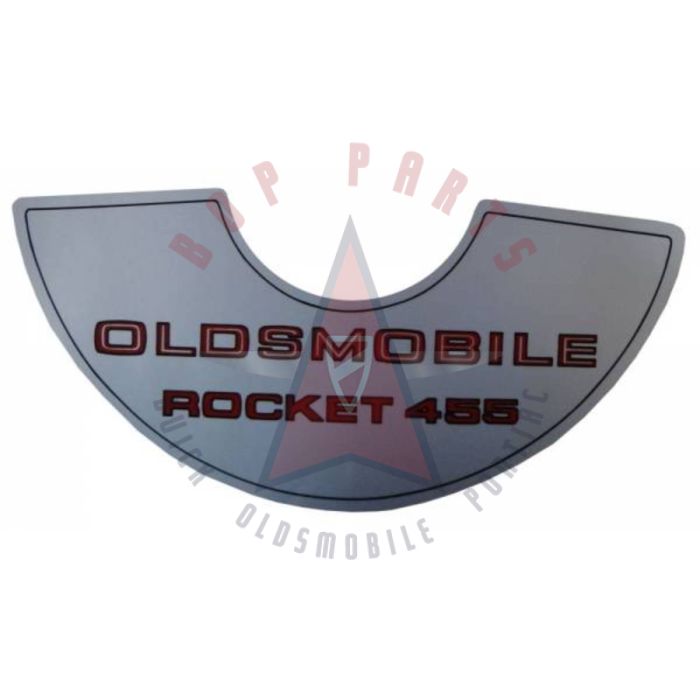 1969 1970 1971 1972 Oldsmobile Rocket 455 2-V Air Cleaner Small Decal 