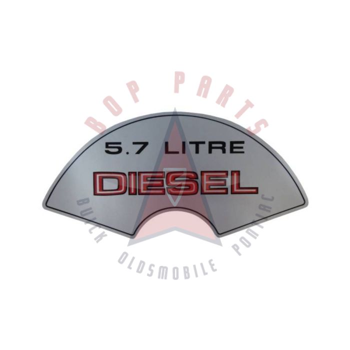 1978 1979 1980 Oldsmobile (5.7 Litre Diesel Engine) Air Cleaner Decal