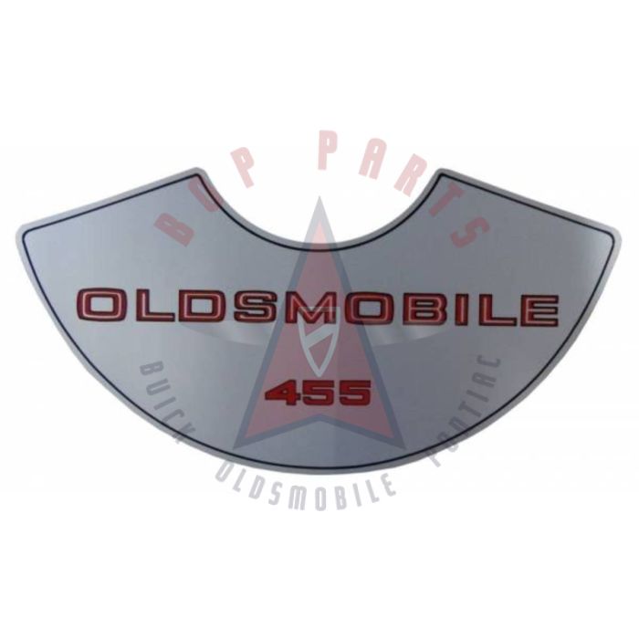 1973 1974 1975 1976 Oldsmobile 455 V8 Engine Air Cleaner Decal