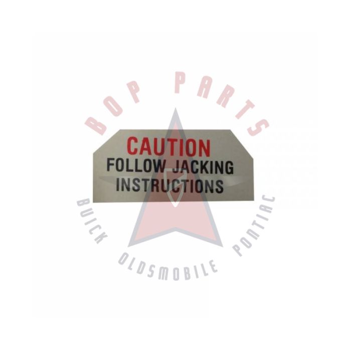 
1959 1960 1961 Oldsmobile Jack Base Caution Decal 