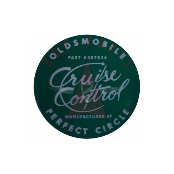 1966 Oldsmobile "Perfect Circle" Cruise Control Decal 
