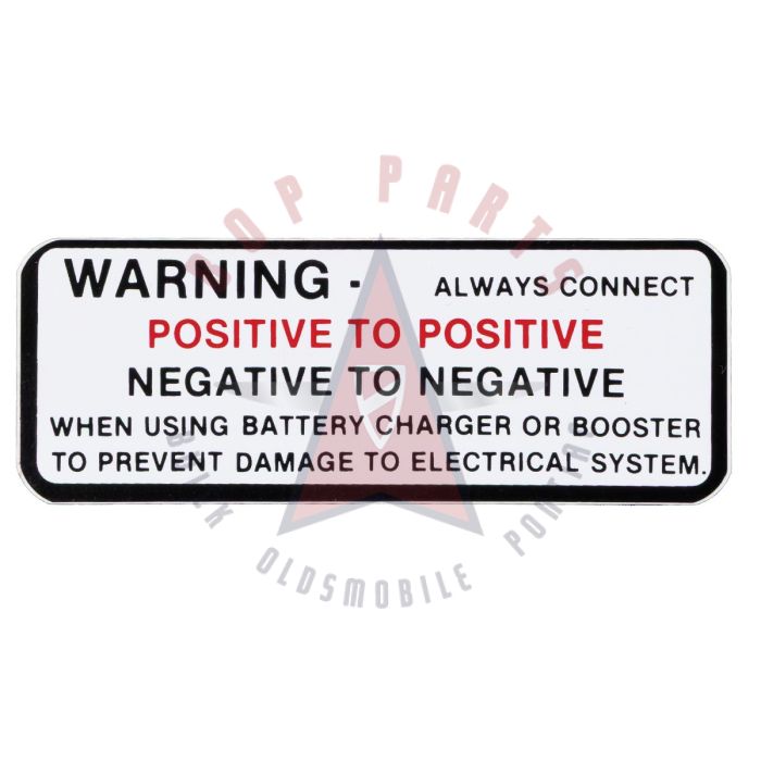 1962 1963 1964 1965 Pontiac Battery Warning Decal 