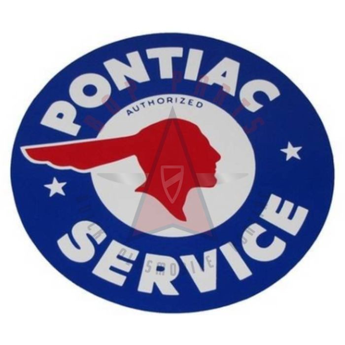 Pontiac Authorized Service Indian Head Decal (10-Inches)