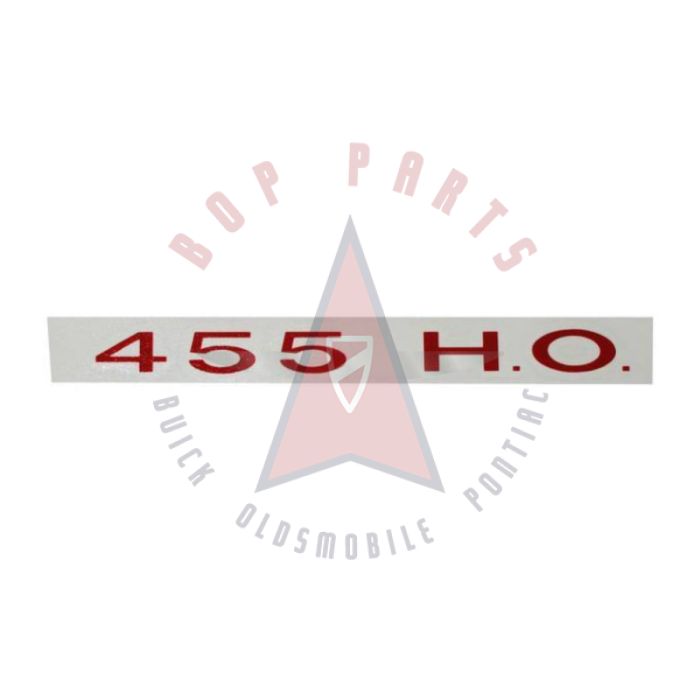 1972 Pontiac (See Details) "455 H.O." Spoiler Decal - Red