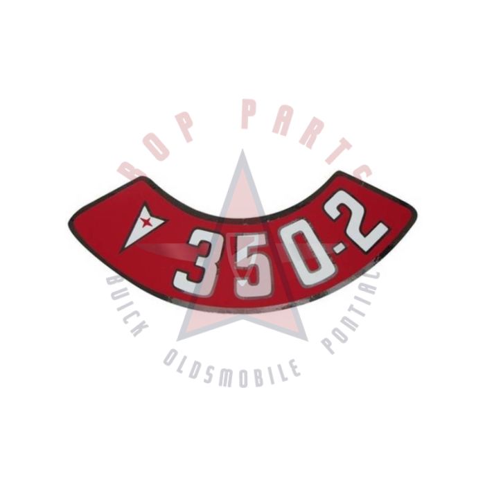 
Pontiac 350 Engine (2 Barrel Carburetor) Aftermarket Air Cleaner Decal
