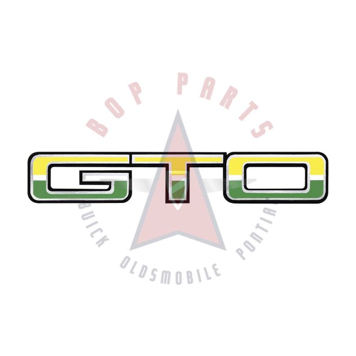 1974 Pontiac GTO (See Details) "GTO" Body Decal - Light Green/Dark Green/White