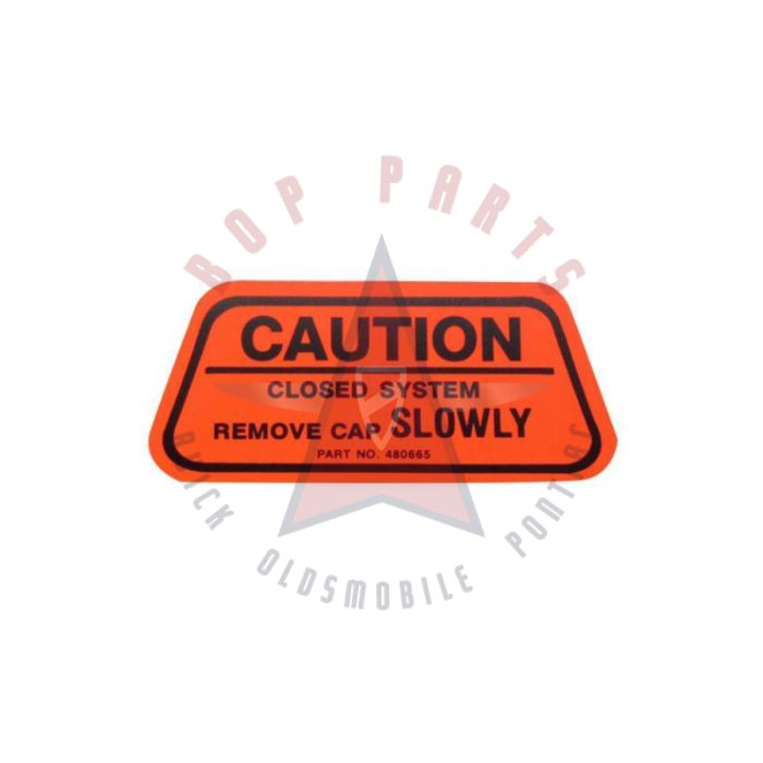 
1970 Pontiac California Gas Cap Caution Decal 
