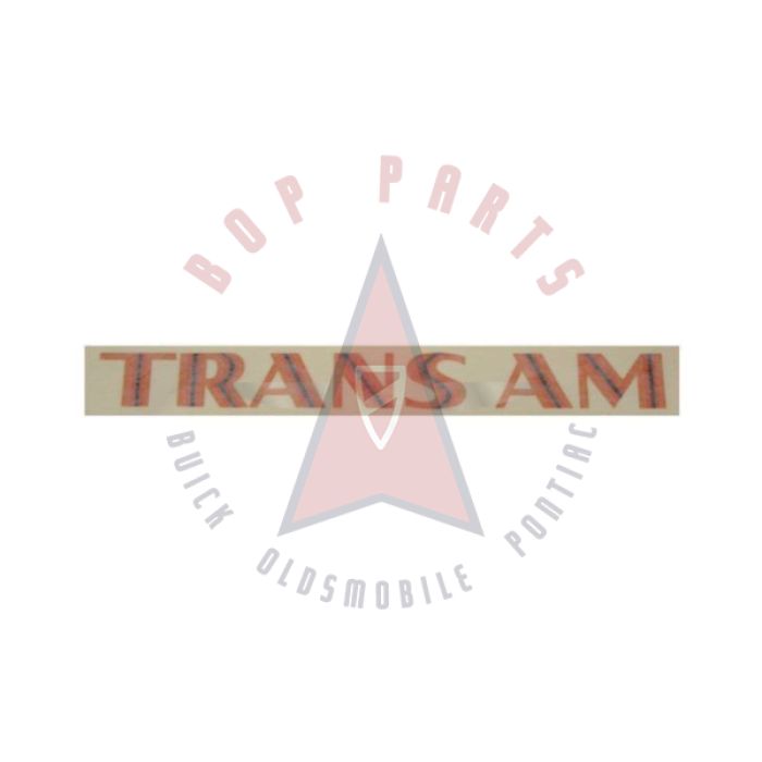 
1976 1977 Pontiac Firebird Trans Am (See Details) "TRANS AM" Legend Decal - Orange

