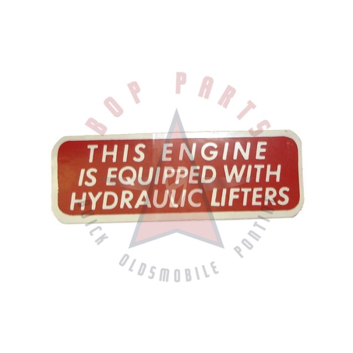 1948 1949 1950 1951 1952 1953 Buick Valve Cover Decal Hydraulic Lifters