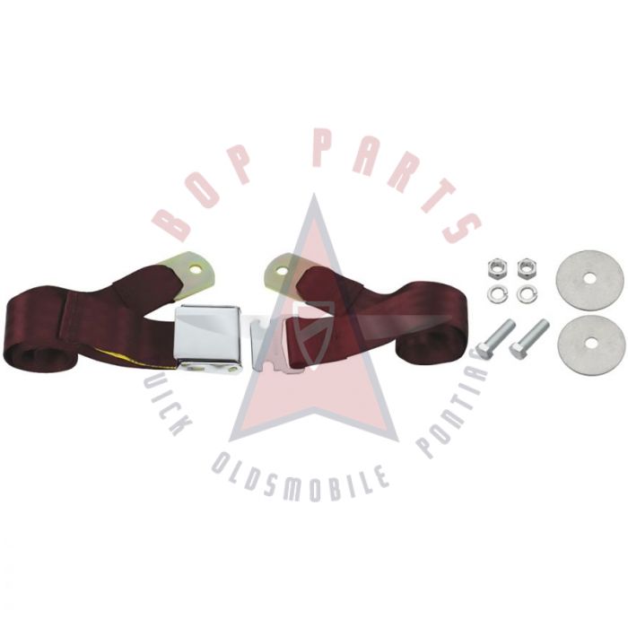 Buick, Oldsmobile and Pontiac Universal Maroon Seat Belt (Lap Style) 