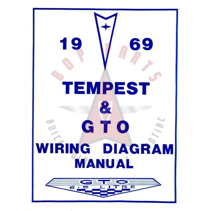 1969 Pontiac GTO, Tempest, and LeMans Wiring Diagram Manual [PRINTED BOOKLET]