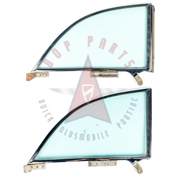 1951 1952 1953 Buick, Cadillac, And Oldsmobile (See Details) Convertible Rear Quarter Window Frame With Glass 1 Pair USED