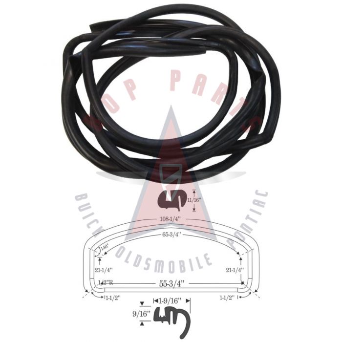 1959 1960 Buick And Pontiac (See Details) 2-Door Hardtop Rear Window Rubber Weatherstrip