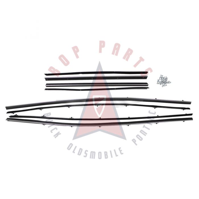 1969 1970 1971 1972 Oldsmobile Cutlass Supreme 2-Door Hardtop Window Sweeps Felt Kit Reproduction Style (8 Pieces)