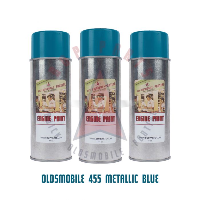 1970 1971 1972 1973 1974 1975 1976 1977 Oldsmobile 455 Metallic Blue Engine Paint (3 Cans)