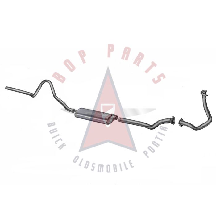 1957 1958 1959 1960 Oldsmobile Series 88 and Series 98 V8 Models (See Details) Aluminized Single Exhaust System