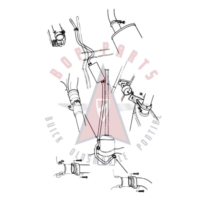 1961 1962 1963 Pontiac Tempest and Tempest-LeMans (See Details) Stainless Steel Single Exhaust System 