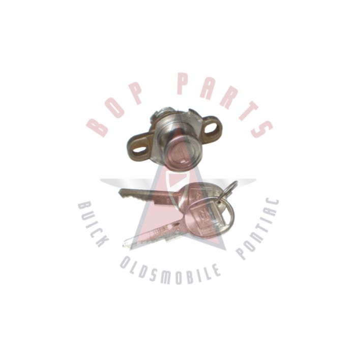 1966 1967 Oldsmobile Toronado Trunk Lock Set WITH Two Round Head Keys [Late Style] 