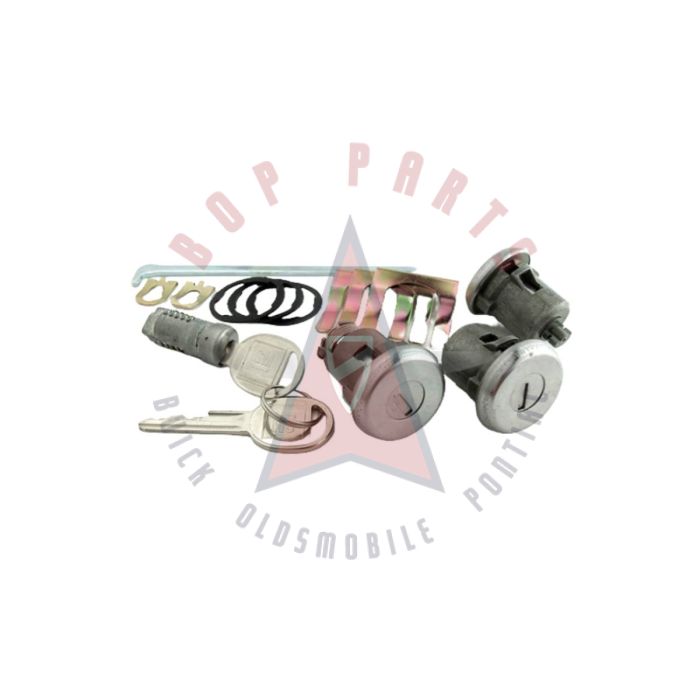 
1964 Buick A-Body Models Glove Box and Trunk Lock Set WITH Two Round Head Keys [Late Style] 
