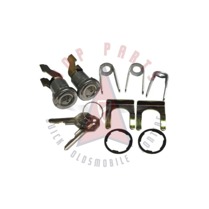1954 1955 1956 Oldsmobile Full-Size Models Door U Pawl Groove 15 Lock Set WITH Two Octagon Head Keys [Original Style]
