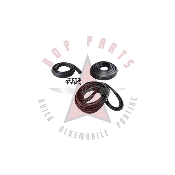 1967 Pontiac Catalina 2-Door Sedan Basic Rubber Weatherstrip Kit (4 Pieces)