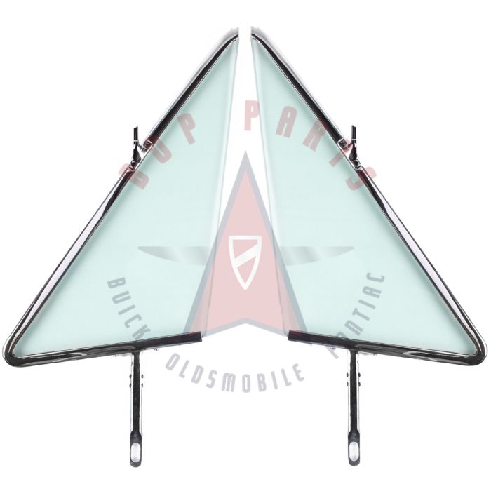 
1963 1964 Buick Le Sabre, Wildcat, and Electra 225 (See Details) Front Door Vent Glass With Frame Assemblies 1 Pair
