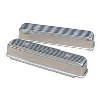 1953 1954 1955 1956 1957 1958 1959 1960 1961 1962 1963 1964 1965 1966 Buick Nailhead V8 Valve Covers WITH Smooth Sides (1 Pair) (Polished Finish)