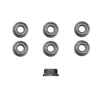 Universal Hex Flange Nuts Set (Flange Outer Diameter 17 mm Hex Size 13 mm) (6 Pieces) 