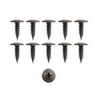 Universal Black Phillips Washer Style Tapping Trim Screw Set (4.2-1.41 X 13 mm Screw Size) (10 Pieces) 