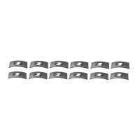 Universal Flat Nut Clip Set (9/16 Inch Wide X 1 Inch Long) (12 Pieces) 
