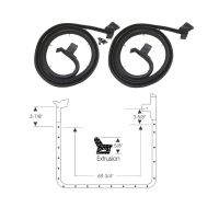 1965 1966 Buick Electra 225 And Oldsmobile Ninety Eight (See Details) 4-Door 6-Window Sedan Front Door Rubber Weatherstrips 1 Pair 