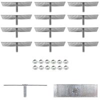 Universal Molding Fasteners With Break-Off Tee (Plate Length 2.5 Inches Plate Width 0.75 Inch) and Nuts Set (24 Pieces)