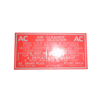 1932 1933 1934 1935 Buick Dry Style Air Cleaner Decal