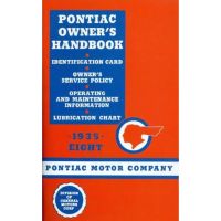 1935 Pontiac 8-Cylinder Engine Models (See Details) Owner's Manual [PRINTED BOOK]
