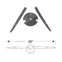 1956 Buick (See Details) Trunk Emblem Mounting Pad Set (3 Pieces)