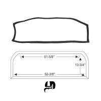 1961 1962 1963 Buick, Oldsmobile, And Pontiac (See Details) 2-Door Coupe Rear Window Rubber Weatherstrip