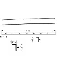 1965 Buick, Oldsmobile, and Pontiac 2-Door Coupe Models (See Details) Outer Beltline Rubber Weatherstrips 1 Pair