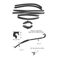 1953 Buick Special, Oldsmobile Series 98 And Super 88 2-Door Convertible (See Details) Roof Rail Rubber Weatherstrip Kits (9 Pieces)