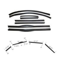 1942 1946 1947 1948 Buick, Oldsmobile, and Pontiac 2-Door Convertible (See Details) Roof Rail Rubber Weatherstrip Set (8 Pieces)